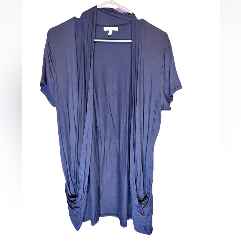 Maurices Navy Short Sleeve Top Size Medium